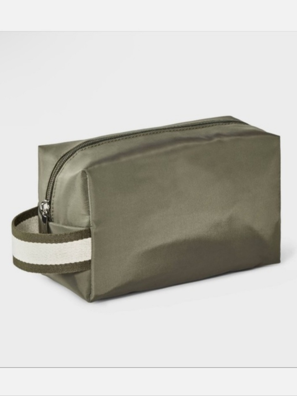 Makeup Bag Collegiate Zip Pouch Military Green Cosmetic Bag Dopp Kit Travel Bag